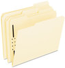 A Picture of product PFX-FM210 Pendaflex® Manila Folders with Fasteners,  1 Fastener, 1/3 Cut Tabs, Letter, Manila, 50/Box