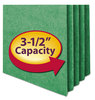 A Picture of product SMD-73226 Smead™ Colored File Pockets 3.5" Expansion, Letter Size, Green