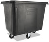 A Picture of product RCP-FG461600BLA Rubbermaid® Commercial Cube Truck,  500 lbs Cap, Black