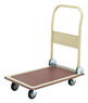A Picture of product SAF-4077 Safco® FoldAway™ Platform Trucks,  700lb, 18 1/2" x 28 1/2" x 32", Tropic Sand/Brown
