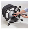 A Picture of product SAF-4750BL Safco® Zenergy™ Ball Chair Backless, Supports Up to 250 lb, Black Fabric Seat, Silver Base