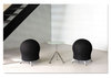 A Picture of product SAF-4750BL Safco® Zenergy™ Ball Chair Backless, Supports Up to 250 lb, Black Fabric Seat, Silver Base