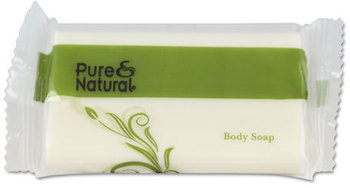 Pure & Natural™ Body & Facial Soap,  1.5 oz, Fresh Scent, White, 500/Carton