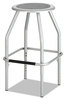 A Picture of product SAF-6666 Safco® Diesel Industrial Stool with Stationary Seat Backless, Supports Up to 250 lb, 22" 30" Height, Pewter