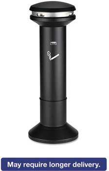 Rubbermaid® Commercial Infinity™ Smoking Receptacle,  6.7 gal, 41 1/2" High, Black