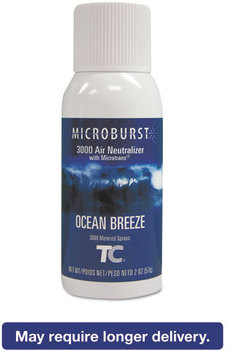 Rubbermaid® Commercial TC® Microburst® 3000 Air Freshener Refill,  Ocean Breeze, 2oz, Aerosol, 12/Carton