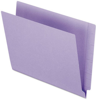 Pendaflex® Colored End Tab Folders with Reinforced Double-Ply Straight Cut Tabs,  Two Ply Tab, Letter, Purple,  100/Box