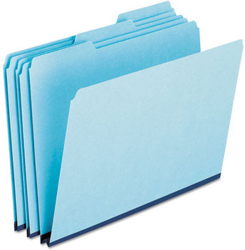 Pendaflex® Pressboard Expanding File Folders,  1/3 Cut Top Tab, Letter, Blue, 25/Box