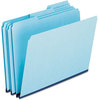 A Picture of product PFX-9200T13 Pendaflex® Pressboard Expanding File Folders,  1/3 Cut Top Tab, Letter, Blue, 25/Box