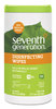 A Picture of product SEV-22813EA Seventh Generation® Botanical Disinfecting Wipes,  8 x 7, 70 Count, 6 Canisters/Case