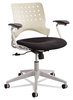 A Picture of product SAF-6807LT Safco® Reve™ Square Back Task Chair Supports 250lb, 18" to 22.5" High Black Seat, Latte Silver Base,Ships in 1-3 Business Days