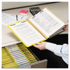 A Picture of product SMD-19034 Smead™ Six-Section Colored Pressboard Top Tab Classification Folders with SafeSHIELD® Coated Fasteners Six 2 Dividers, Legal Size, Yellow, 10/Box