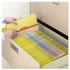 A Picture of product SMD-19034 Smead™ Six-Section Colored Pressboard Top Tab Classification Folders with SafeSHIELD® Coated Fasteners Six 2 Dividers, Legal Size, Yellow, 10/Box