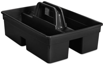 Rubbermaid® Commercial Executive Carry Caddy,  2-Compartment, Plastic, 10 3/4"W x 6 1/2"H, Black