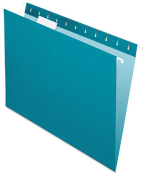 Pendaflex® Essentials™ Colored Hanging Folders,  1/5 Tab, Letter, Teal, 25/Box