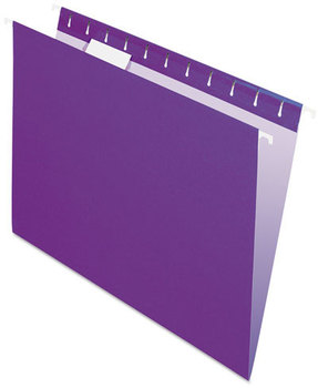 Pendaflex® Essentials™ Colored Hanging Folders,  1/5 Tab, Letter, Violet, 25/Box