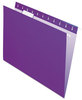 A Picture of product PFX-81611 Pendaflex® Essentials™ Colored Hanging Folders,  1/5 Tab, Letter, Violet, 25/Box