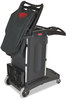 A Picture of product RCP-9T76 Rubbermaid® Commercial Compact Folding Housekeeping Cart,  22w x 51 3/4d x 44h, Black
