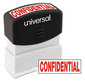 A Picture of product UNV-10046 Universal® Pre-Inked One-Color Stamp Message CONFIDENTIAL, Red