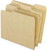 A Picture of product PFX-04342 Pendaflex® Earthwise® by 100% Recycled Colored File Folders 1/3-Cut Tabs: Assorted, Letter, 0.5" Expansion, Brown, 100/Box