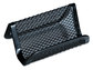 A Picture of product UNV-20005 Universal® Deluxe Mesh Business Card Holder Metal Holds 50 2.25 x 4 Cards, 3.78 3.38 2.13, Black