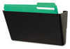 A Picture of product UNV-08122 Universal® Wall File Pockets Plastic, Letter Size, 13" x 4.13" 7", Black