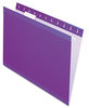 A Picture of product PFX-415215VIO Pendaflex® Colored Reinforced Hanging Folders Letter Size, 1/5-Cut Tabs, Violet, 25/Box