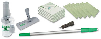 Unger® SpeedClean™ Window Cleaning Kit,  Aluminum, 72" Extension Pole With 8" Pad Holder