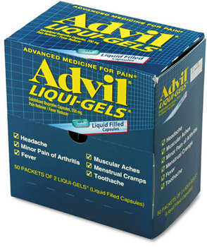 Advil® Liqui-Gels,  Two-Pack, 50 Packs/Box