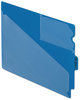 A Picture of product PFX-13542 Pendaflex® Colored Poly Out Guides with Center Tab 1/3-Cut End 8.5 x 11, Blue, 50/Box