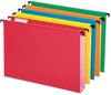 A Picture of product PFX-6152X2ASST Pendaflex® SureHook® Hanging Folders Extra-Capacity 2" Capacity, Letter Size, 1/5-Cut Tabs, Assorted Colors, 20/Box