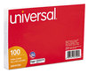 A Picture of product UNV-47256 Universal® Recycled Index Strong 2 Pt. Stock Cards Ruled, 5 x 8, Assorted, 100/Pack