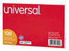 A Picture of product UNV-47256 Universal® Recycled Index Strong 2 Pt. Stock Cards Ruled, 5 x 8, Assorted, 100/Pack