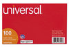 A Picture of product UNV-47256 Universal® Recycled Index Strong 2 Pt. Stock Cards Ruled, 5 x 8, Assorted, 100/Pack