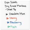 A Picture of product SAN-83514 EXPO® Scents Dry Erase Marker,  Chisel Tip, Assorted Colors, 4/Set
