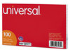 A Picture of product UNV-47256 Universal® Recycled Index Strong 2 Pt. Stock Cards Ruled, 5 x 8, Assorted, 100/Pack