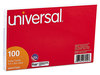 A Picture of product UNV-47256 Universal® Recycled Index Strong 2 Pt. Stock Cards Ruled, 5 x 8, Assorted, 100/Pack