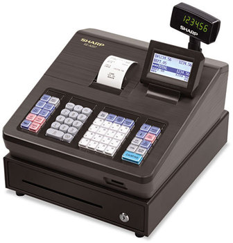 Sharp® XE Series Electronic Cash Register,  Thermal Printer, 2500 Lookup, 25 Clerks, LCD