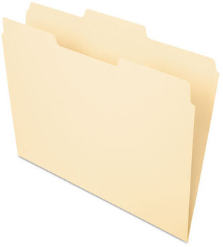 Pendaflex® Essentials™ Manila File Folders,  1/3 Cut, Second Position, Top Tab, Letter, Manila, 100/Box