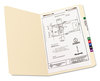 A Picture of product SMD-19510 Smead™ Top Tab Fastener Folders Straight Tabs, 0.75" Expansion, 1 Legal Size, Manila Exterior, 50/Box