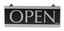 A Picture of product USS-4246 Headline® Sign Century Series Reversible Open/Closed Sign,  w/Suction Mount, 13 x 5, Black