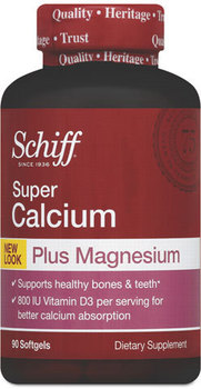 Schiff® Super Calcium Plus Magnesium with Vitamin D3 Softgel,  90 Count
