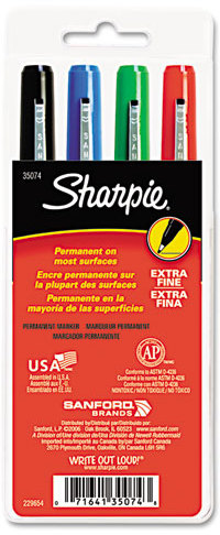 SANFORD 35001 Sharpie® Extra Fine Tip Permanent Marker, Extra Fine