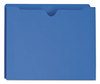 A Picture of product SMD-75562 Smead™ Colored File Jackets with Reinforced Double-Ply Tab Straight Letter Size, Blue, 50/Box