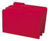 A Picture of product SMD-17743 Smead™ Colored File Folders 1/3-Cut Tabs: Assorted, Legal Size, 0.75" Expansion, Red, 100/Box