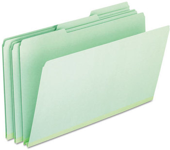 Pendaflex® Pressboard Expanding File Folders 1/3-Cut Tabs: Assorted, Legal Size, 1" Expansion, Green, 25/Box