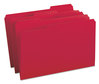 A Picture of product SMD-17743 Smead™ Colored File Folders 1/3-Cut Tabs: Assorted, Legal Size, 0.75" Expansion, Red, 100/Box