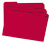 A Picture of product SMD-17743 Smead™ Colored File Folders 1/3-Cut Tabs: Assorted, Legal Size, 0.75" Expansion, Red, 100/Box