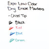 A Picture of product SAN-80653 EXPO® Low-Odor Dry Erase Marker Starter Set,  Chisel, Assorted, 4/Set