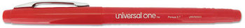 Universal™ Porous Tip Stick Pen Point Medium 0.7 mm, Red Ink, Barrel, Dozen